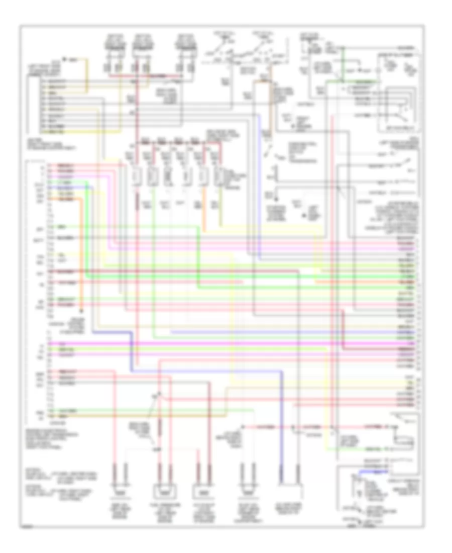 3.4L, Engine Performance Wiring Diagrams, AT (1 of 4) for Toyota T100 1996