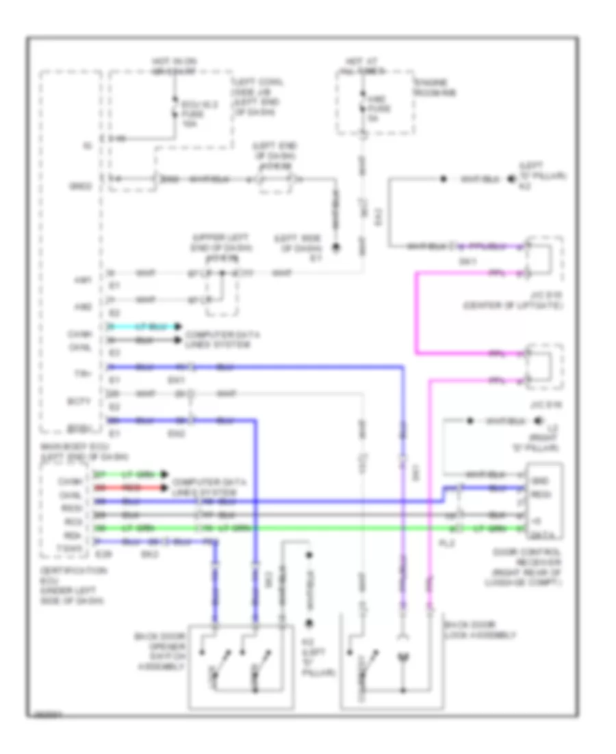 Back Door Opener Wiring Diagram for Toyota Land Cruiser 2014