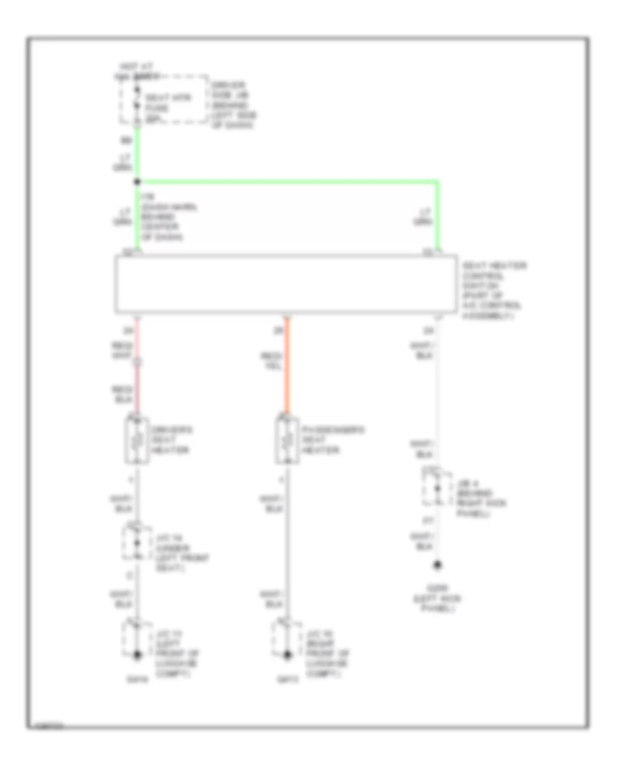 Heated Seats Wiring Diagram for Toyota Avalon XL 2000
