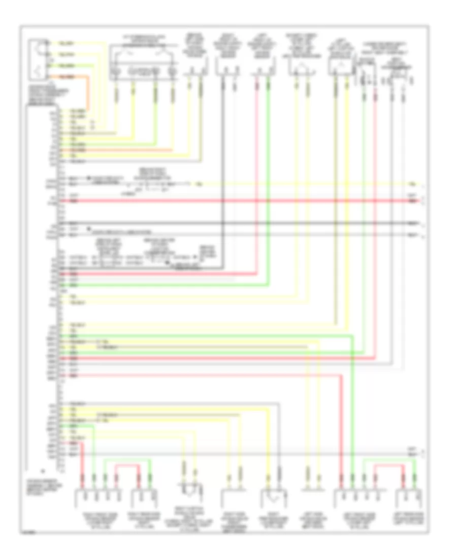 Supplemental Restraints Wiring Diagram 1 of 2 for Toyota Camry 2010