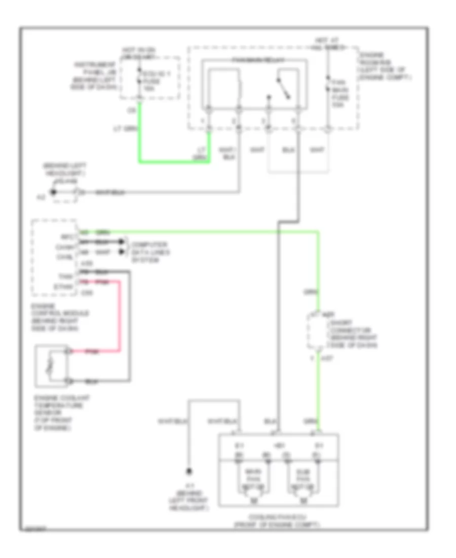 3.5L, Cooling Fan Wiring Diagram, Except Hybrid for Toyota Camry 2010