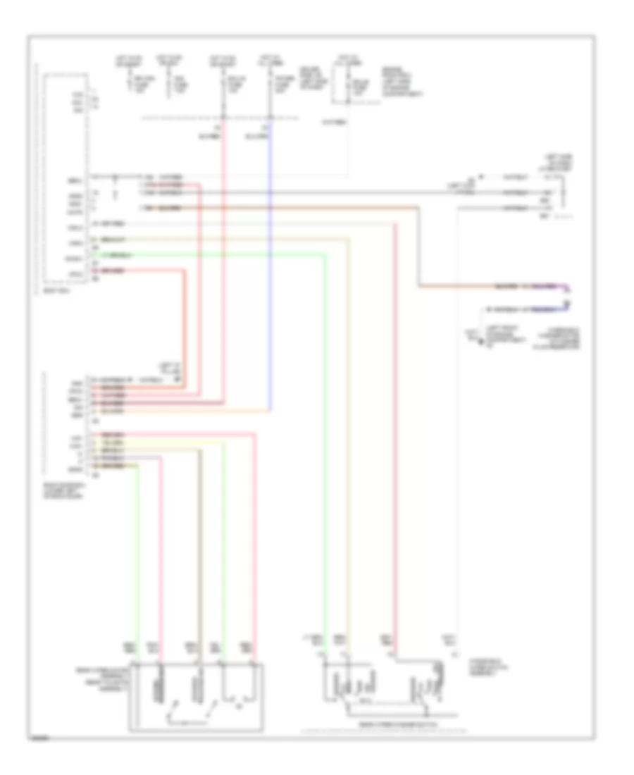 Электросхема заднего стеклоочистителя дворника и омывателя для Toyota FJ Cruiser 2007