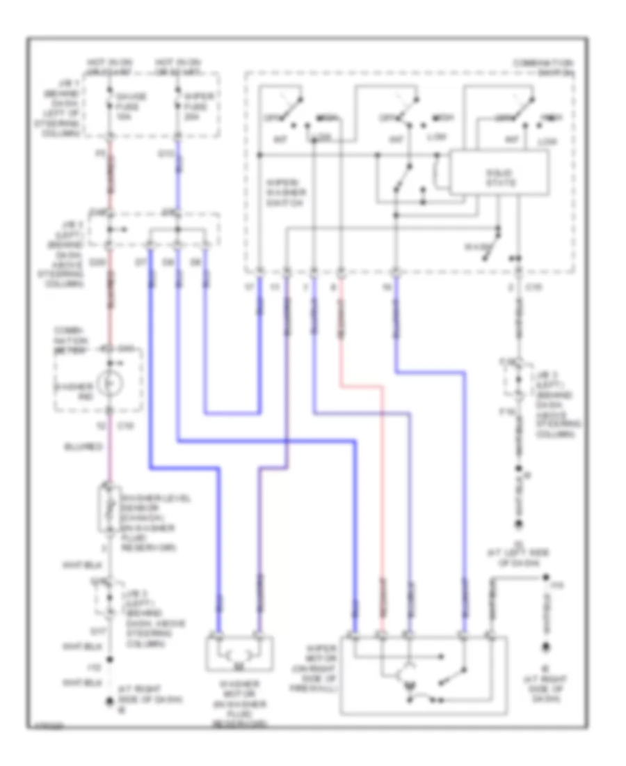 Interval WiperWasher Wiring Diagram for Toyota Tacoma S-Runner 2003