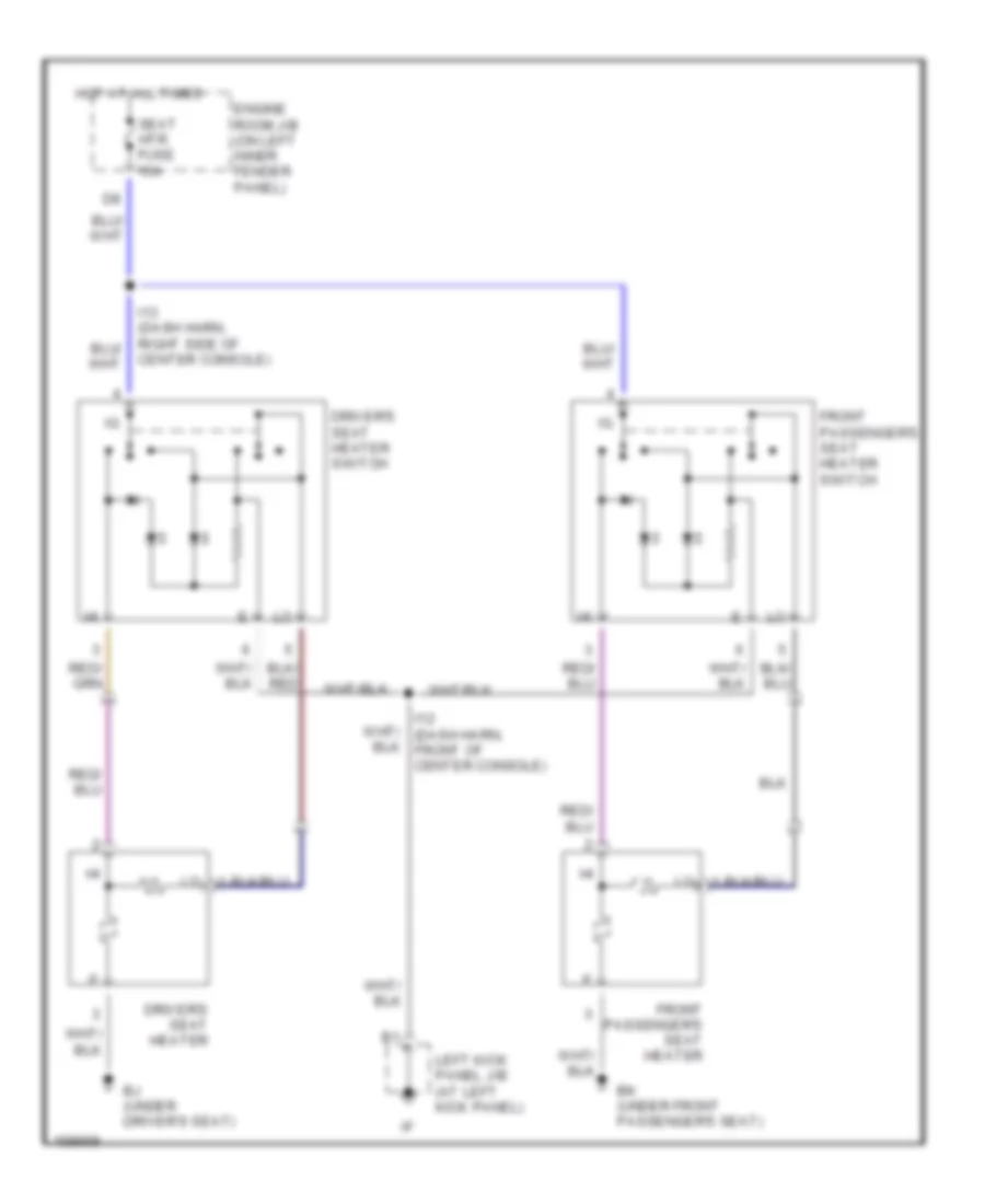 Heated Seats Wiring Diagram for Toyota Land Cruiser 2002