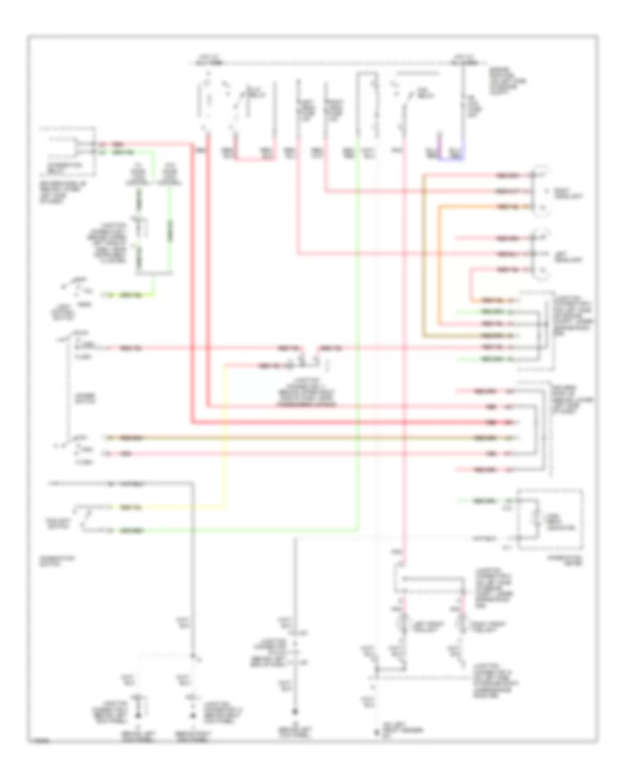 Headlights Wiring Diagram, without DRL for Toyota Tundra 2003