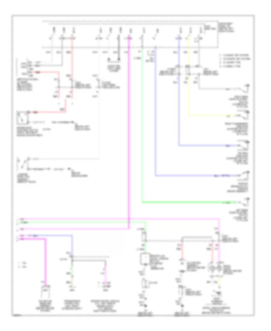 Instrument Cluster Wiring Diagram, Except Hybrid (2 of 2) for Toyota Camry Hybrid 2010