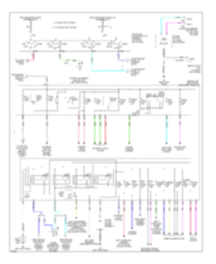 Power Distribution Wiring Diagram (2 of 2) for Toyota Prius C 2014