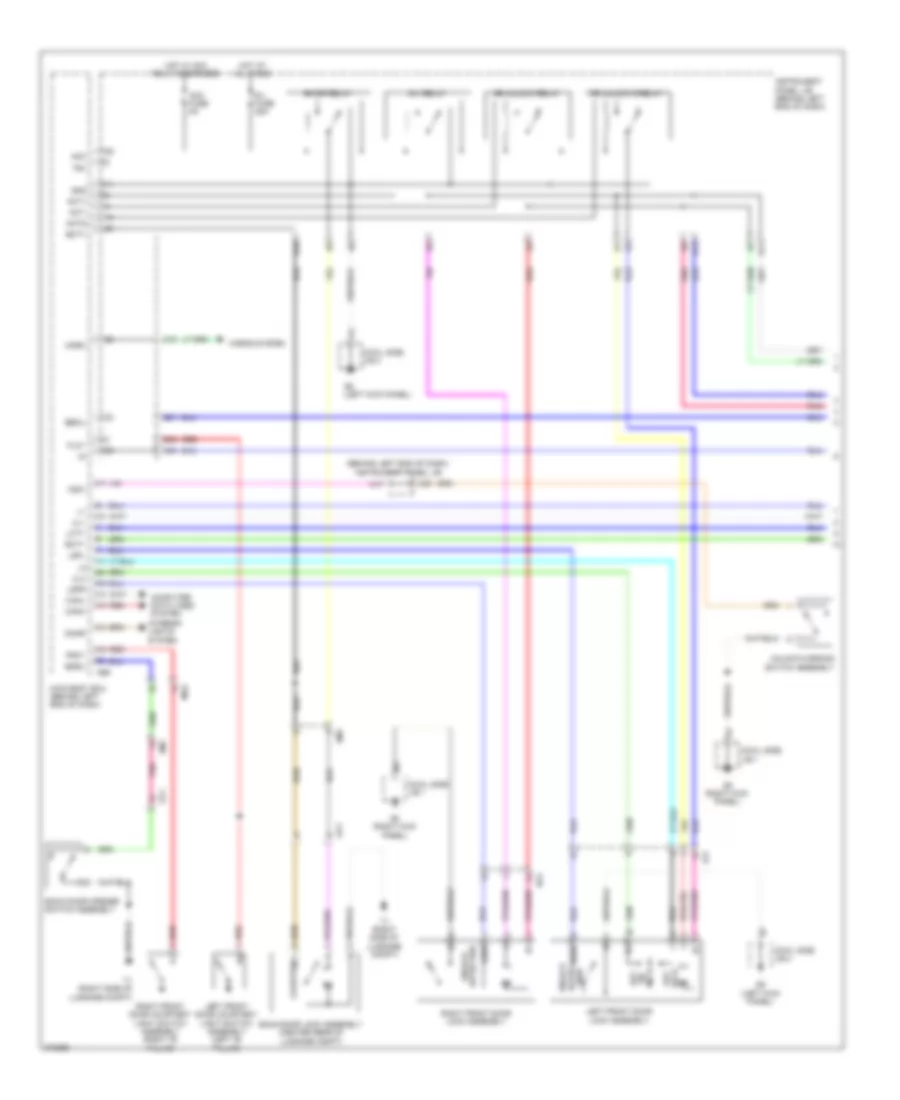 Power Door Locks Wiring Diagram, without Smart Key System (1 of 2) for Toyota Prius C 2014