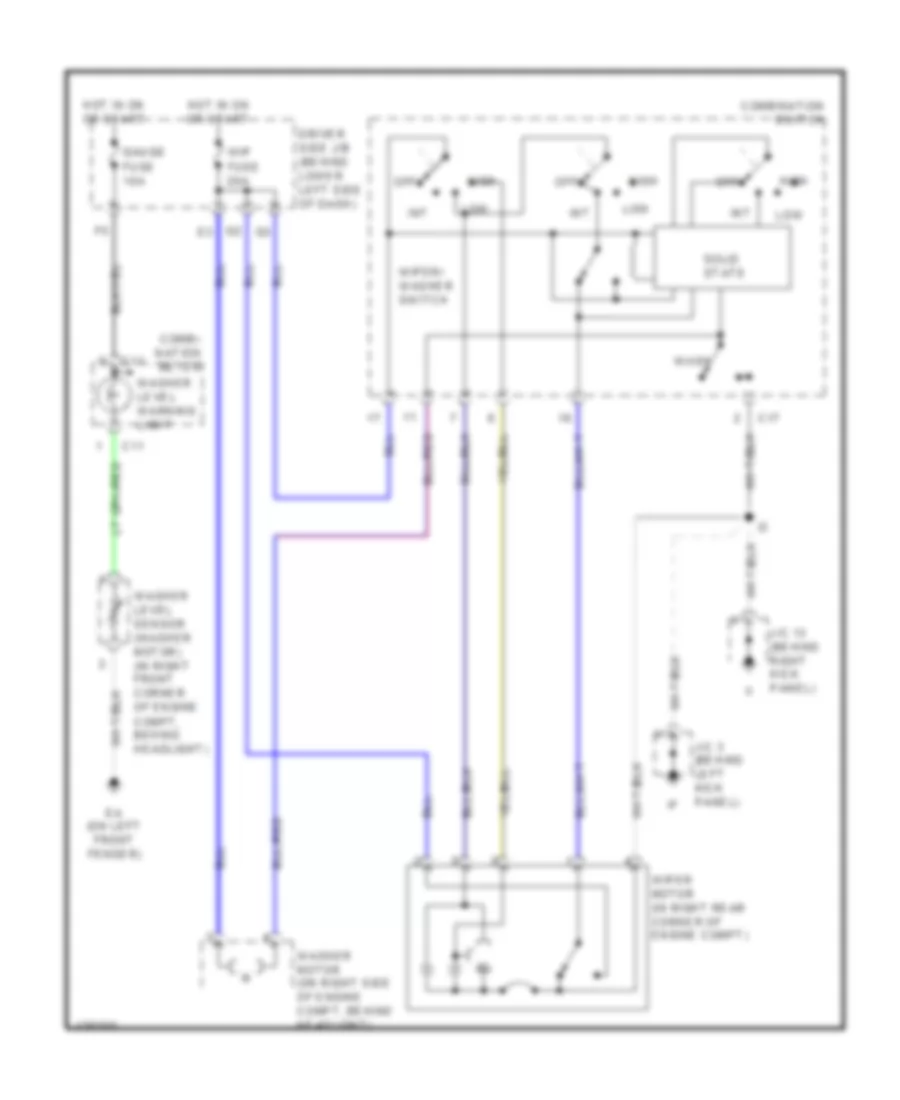 Interval Wiper Washer Wiring Diagram for Toyota Tundra 2003