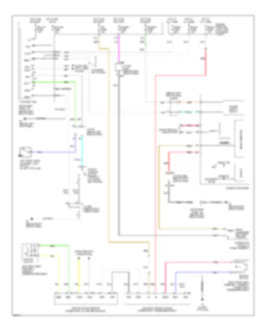 Key Reminder  Seat Belt Warning Wiring Diagram Except Hybrid for Toyota Highlander 2009