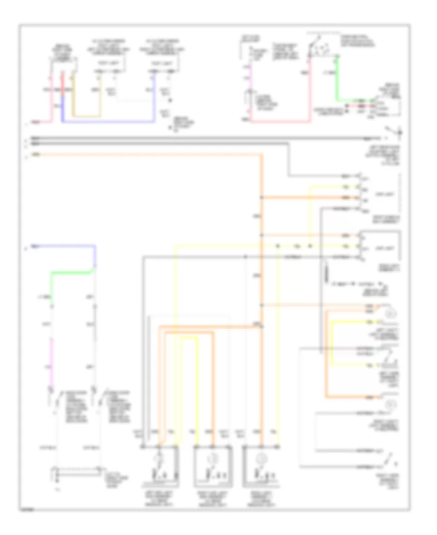 Courtesy Lamps Wiring Diagram, Except Hybrid (2 of 2) for Toyota Highlander 2009