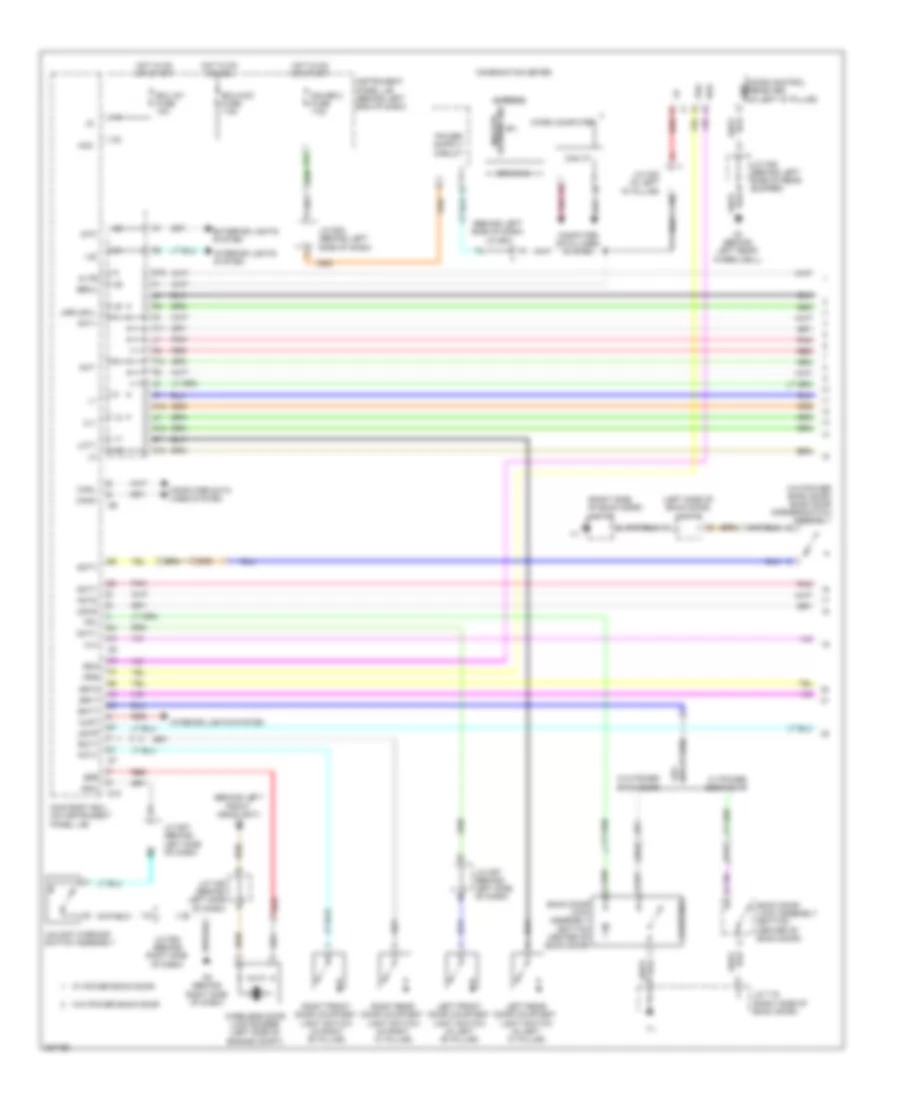 Power Door Locks Wiring Diagram, Except Hybrid without Smart Key System (1 of 2) for Toyota Highlander 2009