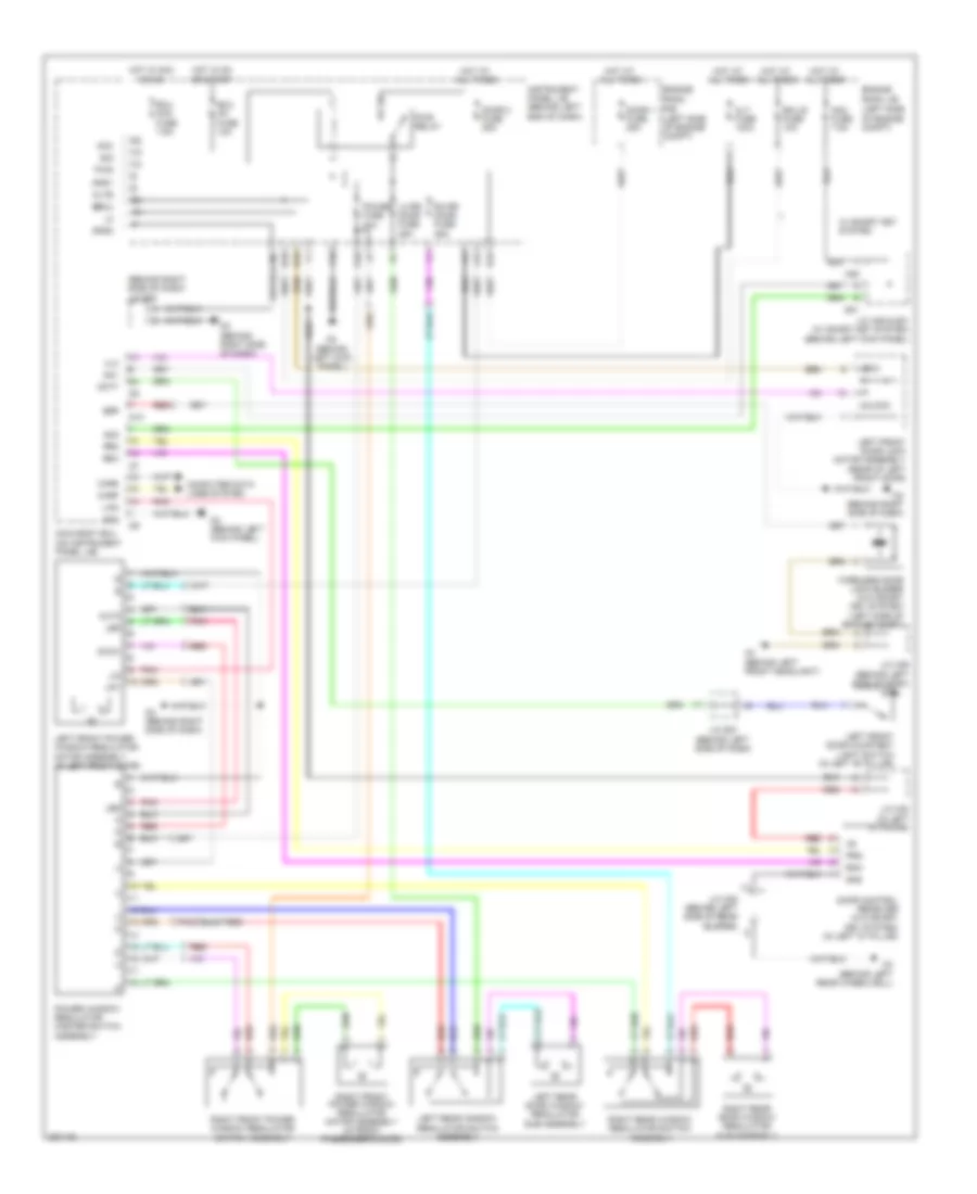 Power Windows Wiring Diagram Except Hybrid for Toyota Highlander 2009