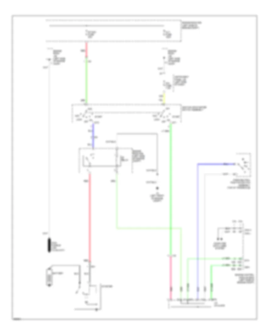 Starting Wiring Diagram, without Smart Key System for Toyota Camry SE 2012