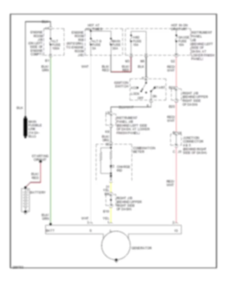 Charging Wiring Diagram for Toyota Corolla S 2008