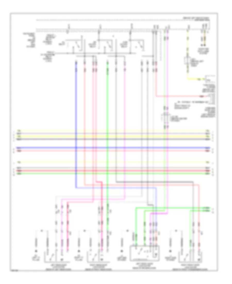 Power Door Locks Wiring Diagram (3 of 5) for Toyota Prius Plug-in 2014