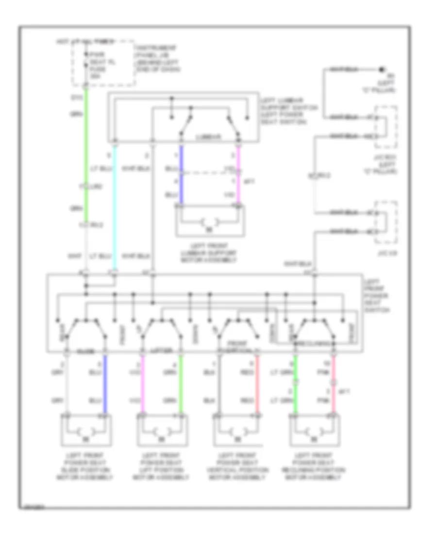 Power Seats Wiring Diagram for Toyota Prius Plug-in 2014