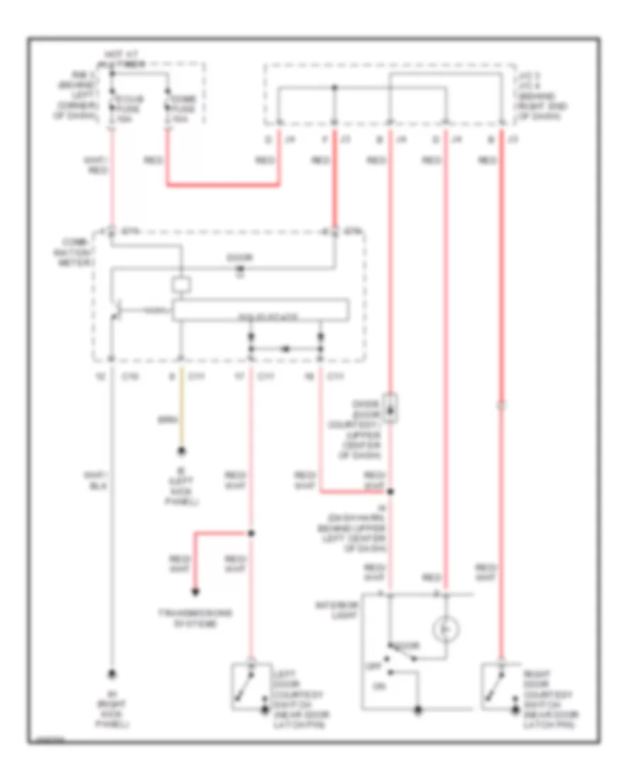 Courtesy Lamp Wiring Diagram for Toyota MR2 2002
