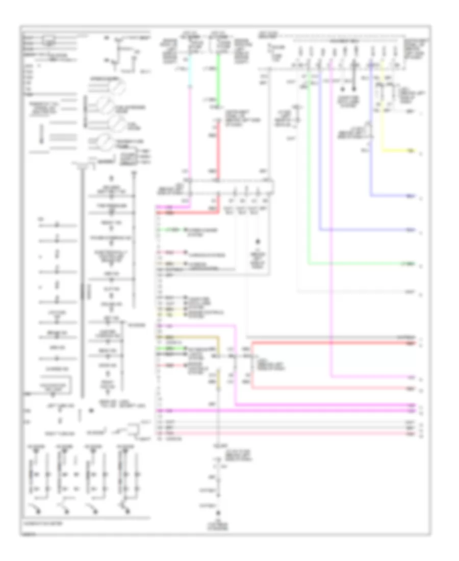 Instrument Cluster Wiring Diagram Hybrid 1 of 2 for Toyota Camry LE 2010