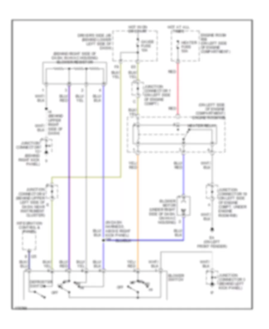 Heater Wiring Diagram for Toyota Tundra Limited 2003
