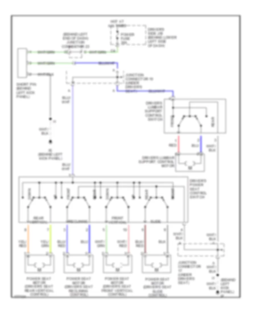 Power Seats Wiring Diagram for Toyota Tundra Limited 2003