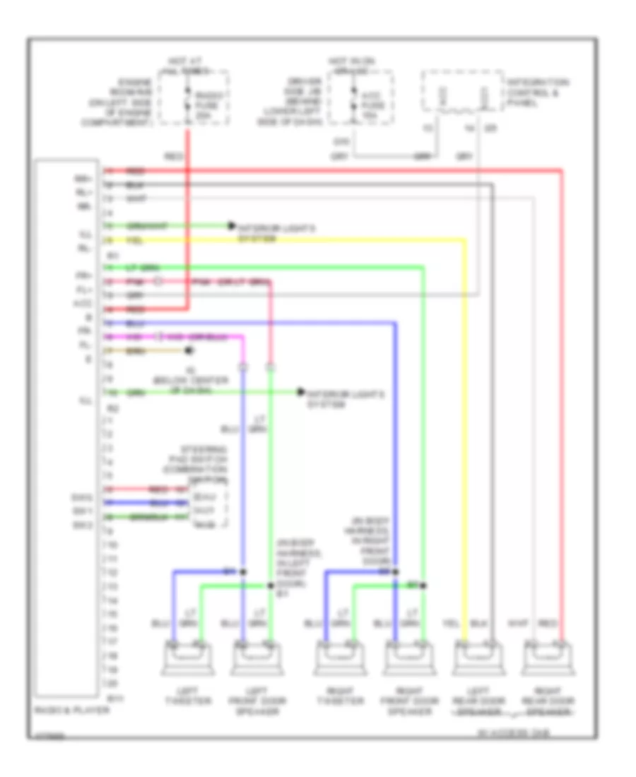 Radio Wiring Diagram for Toyota Tundra Limited 2003