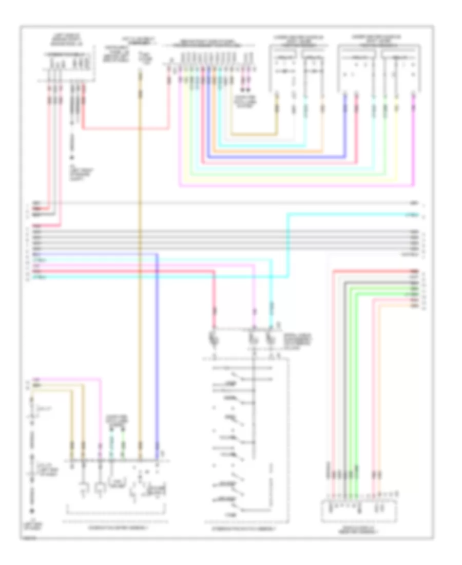 Navigation Wiring Diagram, with Radio  Display Receiver Type (2 of 3) for Toyota Prius V 2014