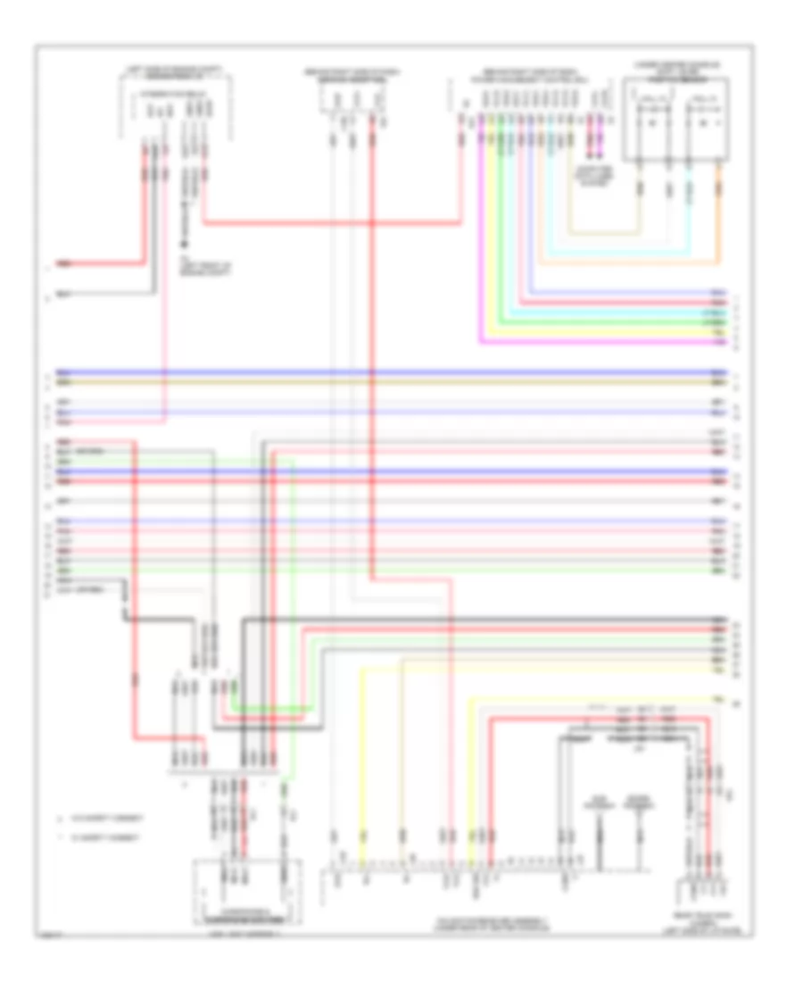 Navigation Wiring Diagram, without Radio  Display Receiver Type (2 of 4) for Toyota Prius V 2014