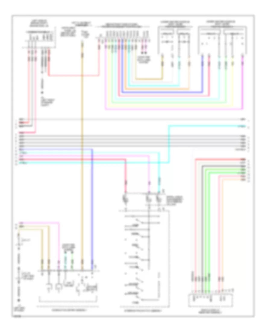 Radio Wiring Diagram, with Radio  Display Receiver Type (2 of 3) for Toyota Prius V 2014