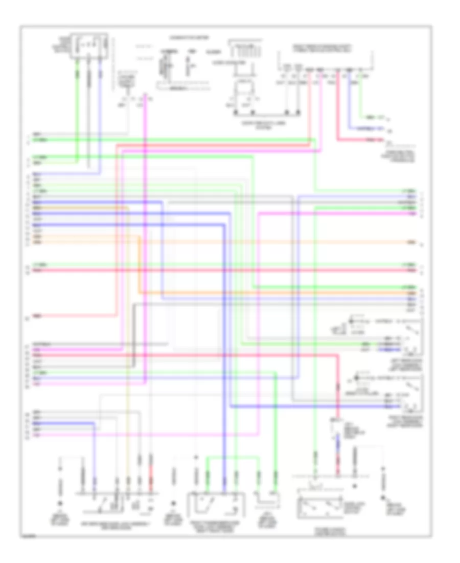 Power Door Locks Wiring Diagram, Hybrid (2 of 4) for Toyota Camry SE 2010