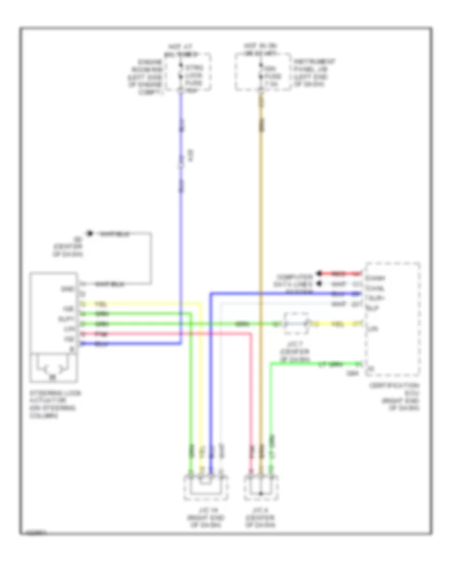 Steering Column Wiring Diagram, Except EV for Toyota RAV4 EV 2014