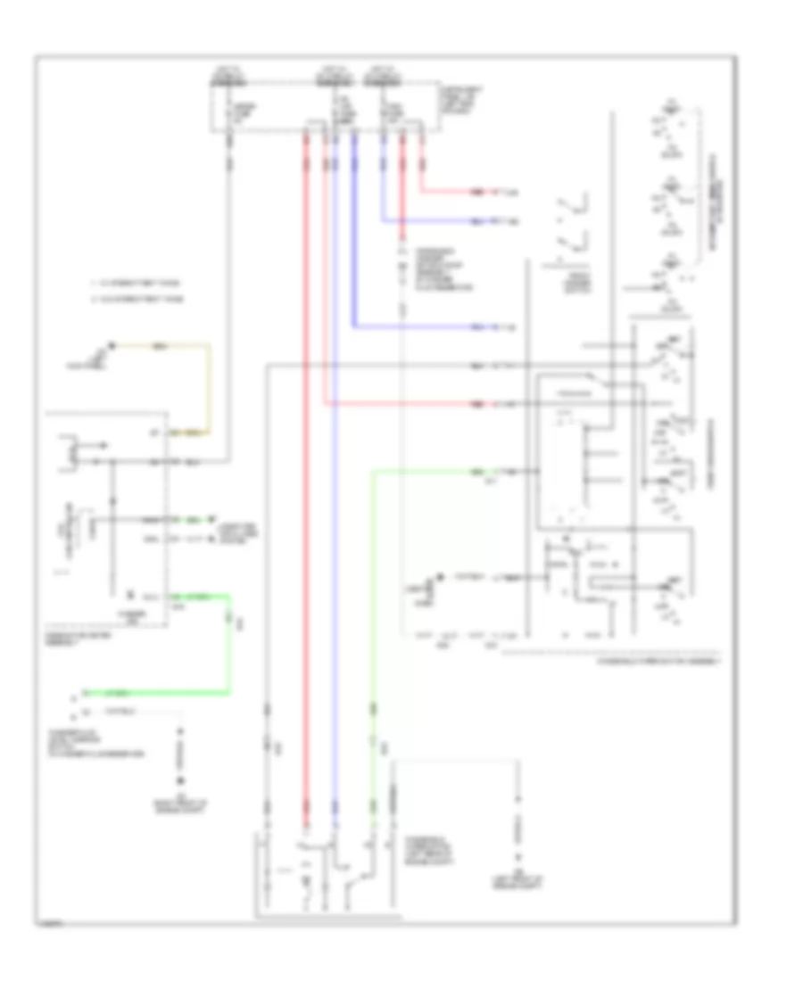 Front WiperWasher Wiring Diagram, Except EV for Toyota RAV4 EV 2014
