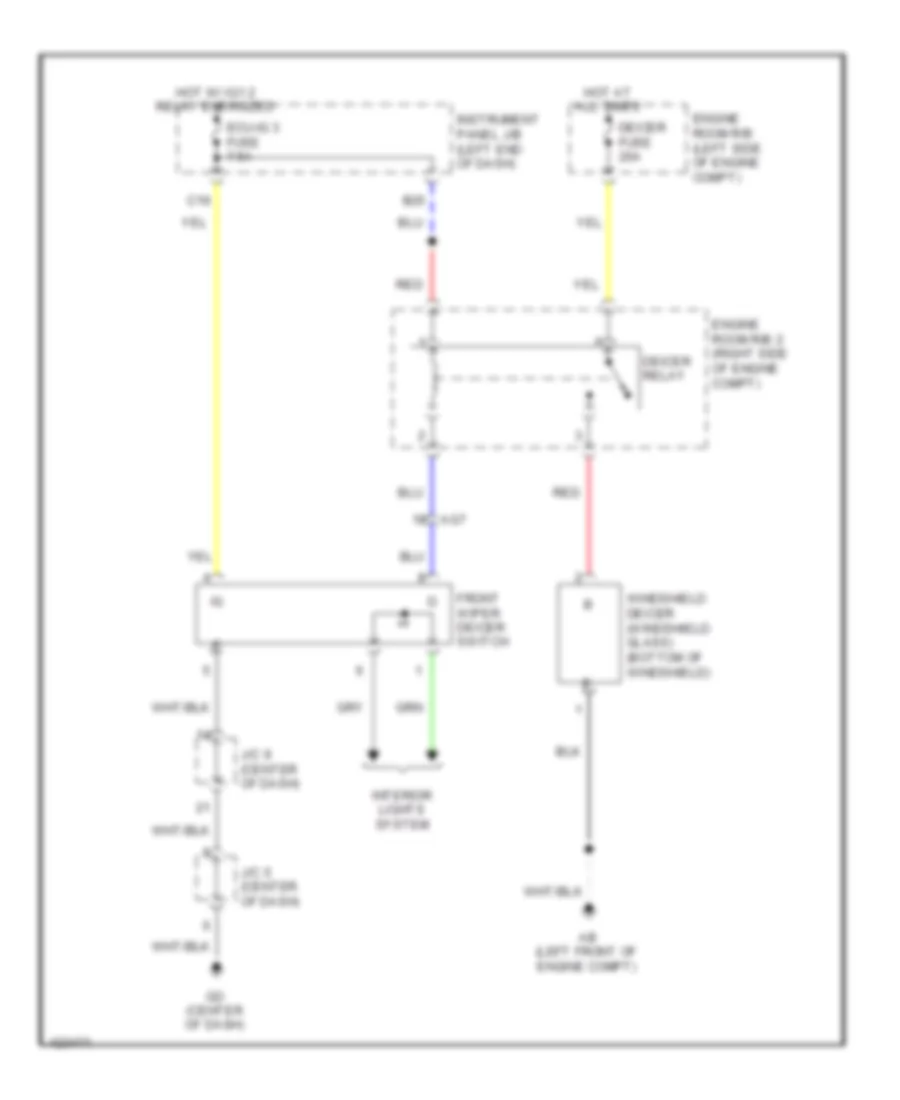 Front Deicer Wiring Diagram for Toyota RAV4 EV 2014