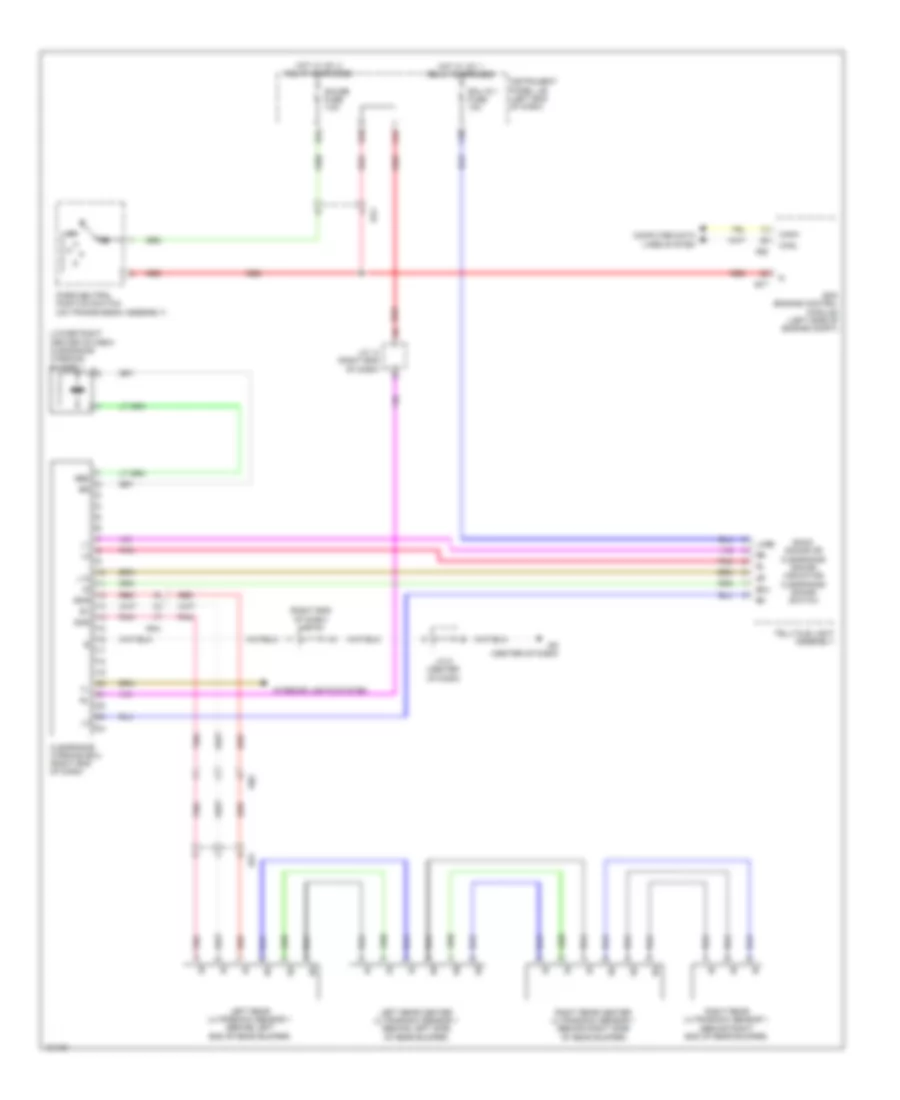 Parking Assistant Wiring Diagram for Toyota RAV4 EV 2014