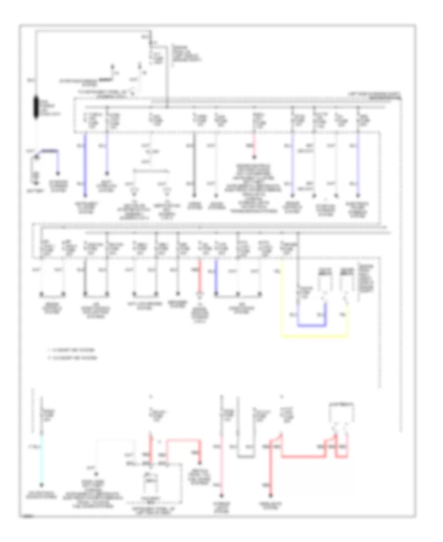 Power Distribution Wiring Diagram, Except EV (1 of 4) for Toyota RAV4 EV 2014