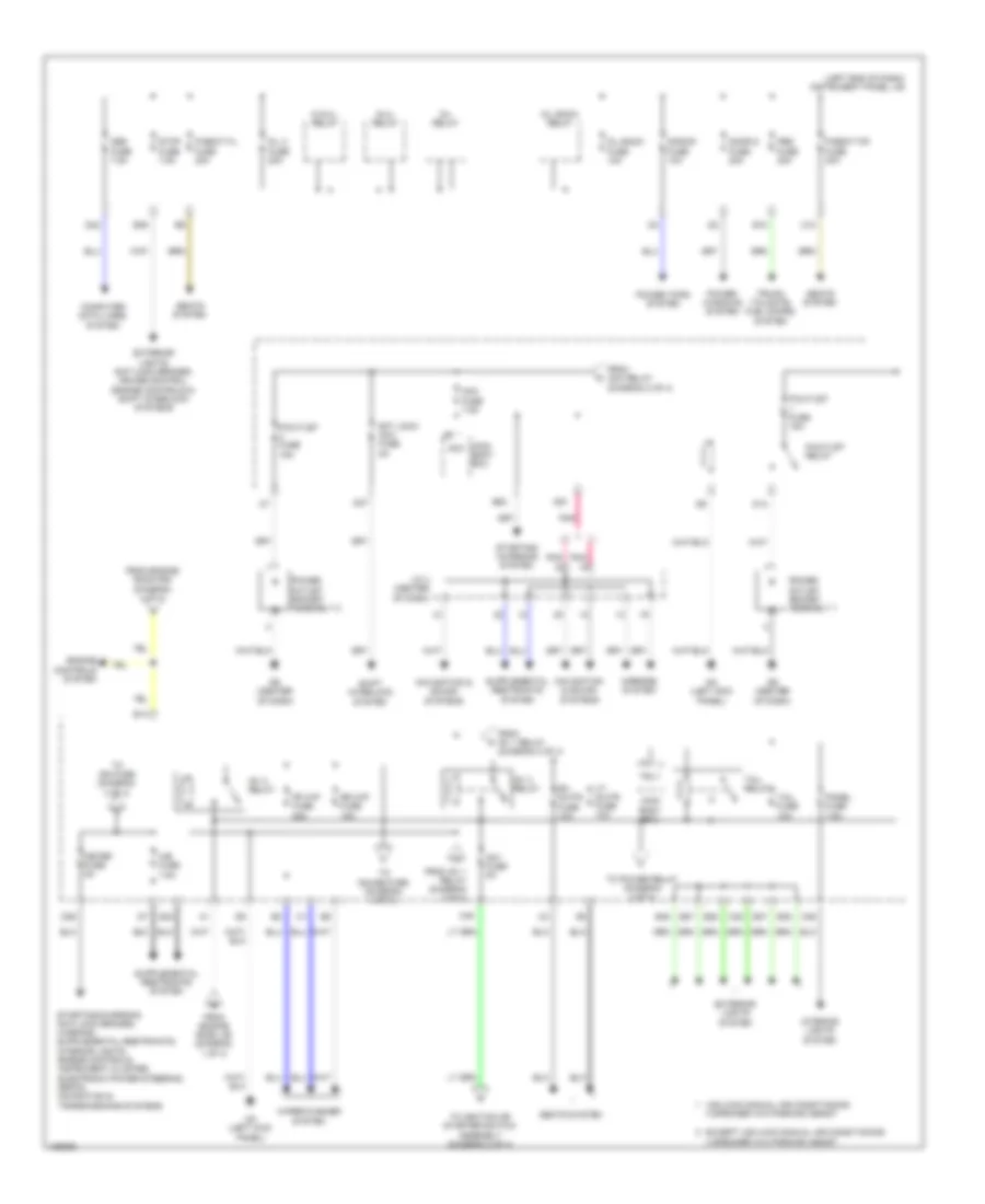 Power Distribution Wiring Diagram, Except EV (3 of 4) for Toyota RAV4 EV 2014