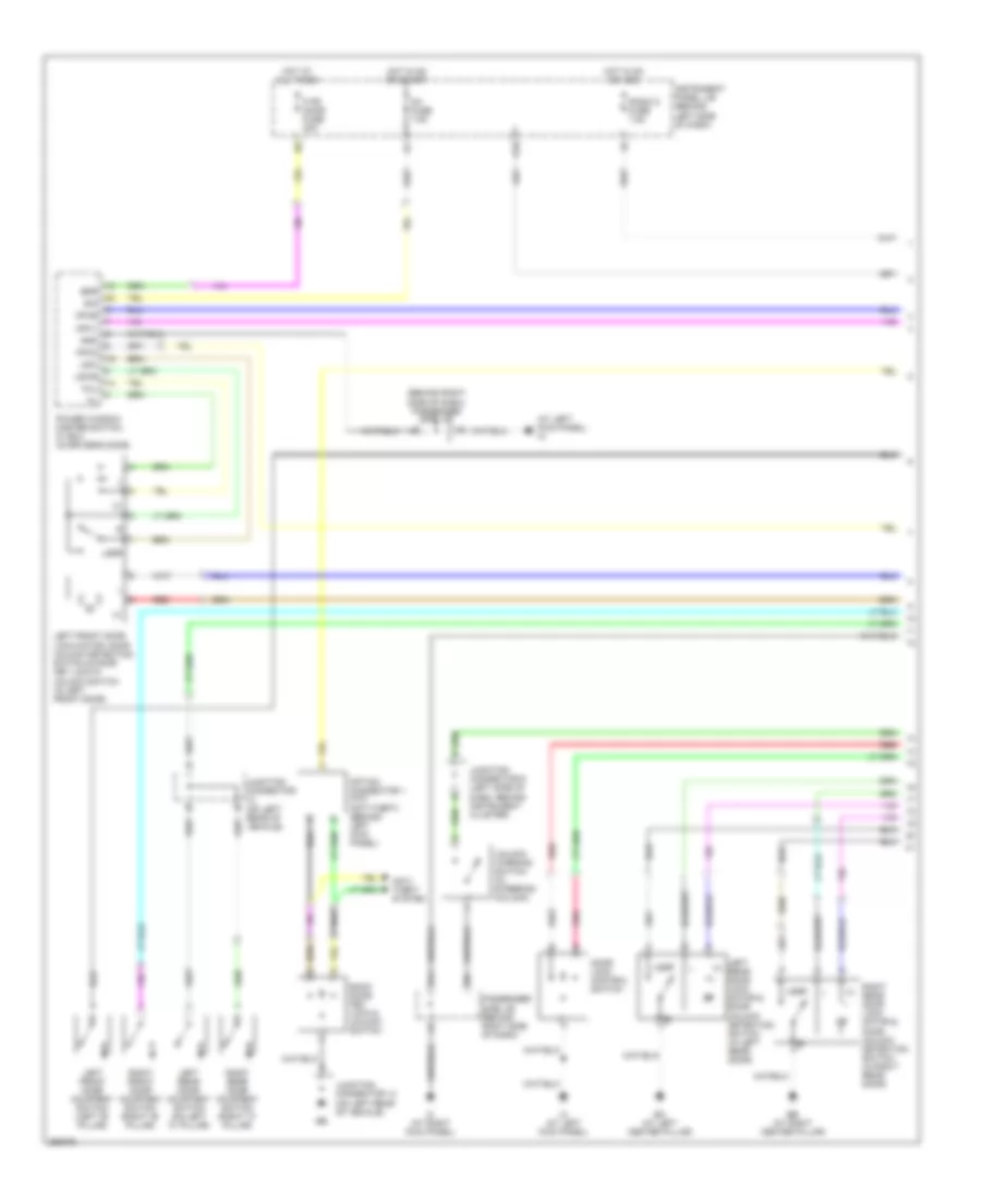 Power Door Locks Wiring Diagram, Except Hybrid without Keyless Entry (1 of 2) for Toyota Highlander Hybrid Limited 2007
