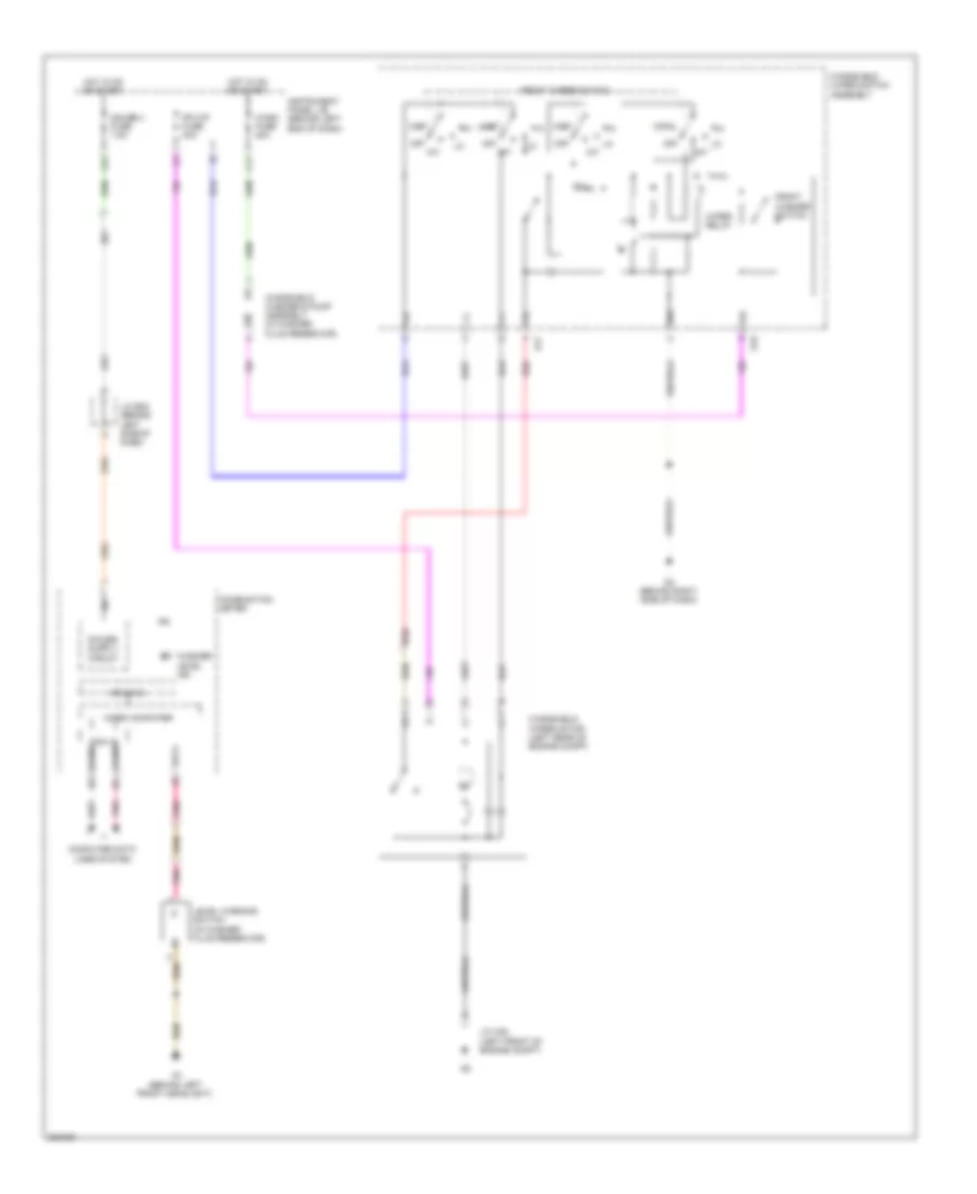 Электросхема передних стеклоочистителей дворников и омывателя лобового стекла, Кроме Гибрида для Toyota Highlander Hybrid Limited 2010