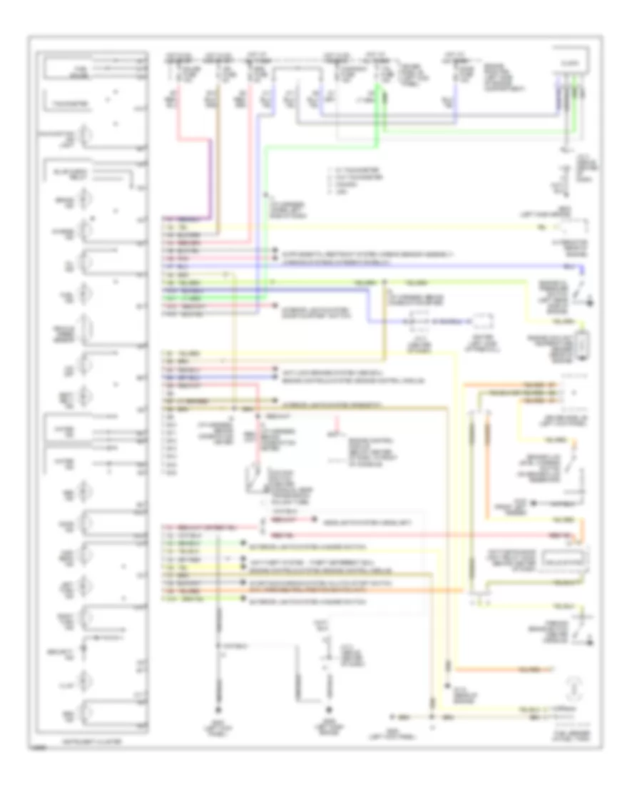 Instrument Cluster Wiring Diagram for Toyota Tercel 1996