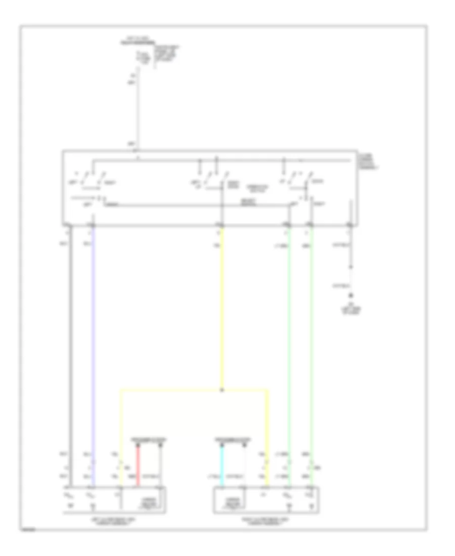 Power Mirrors Wiring Diagram, NUMMI Made for Toyota Corolla 2012