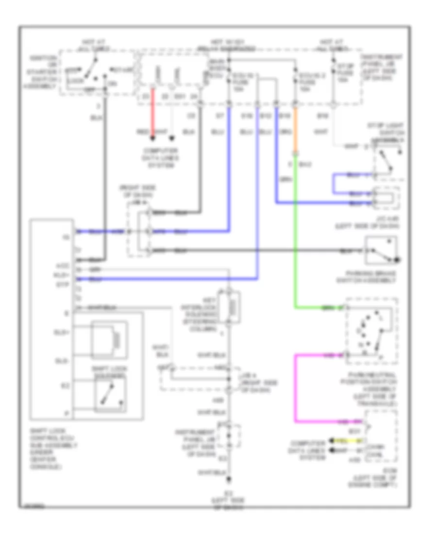 Shift Interlock Wiring Diagram, TMC Made for Toyota Corolla 2012