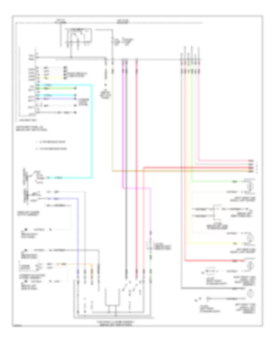 Exterior Lamps Wiring Diagram Except Hybrid 1 of 2 for Toyota Highlander 2008