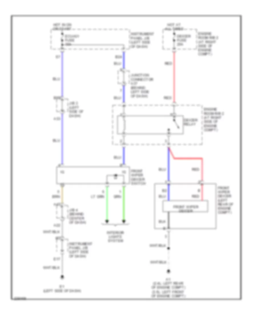 Front Deicer Wiring Diagram for Toyota RAV4 Limited 2006
