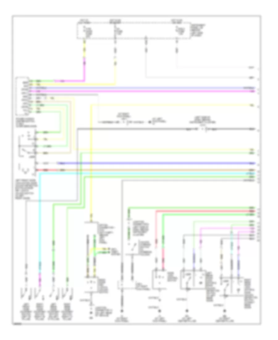 Power Door Locks Wiring Diagram, Hybrid without Keyless Entry (1 of 2) for Toyota Highlander Limited 2007