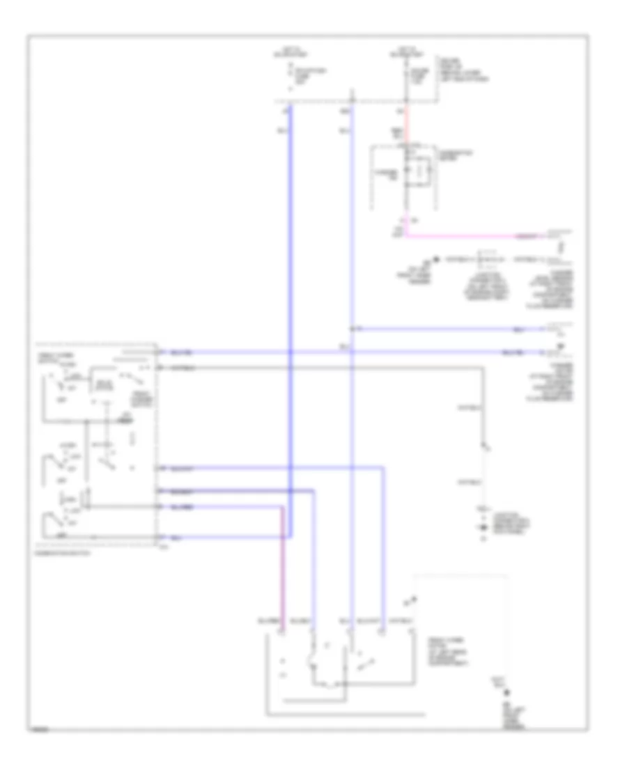 Электросхема передних стеклоочистителей дворников и омывателя лобового стекла для Toyota 4Runner Limited 2004
