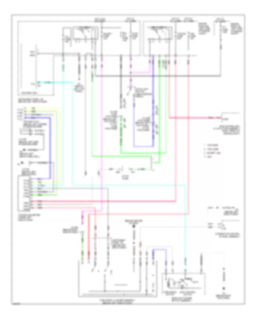 Trailer Tow Wiring Diagram, Except Hybrid for Toyota Highlander Limited 2010