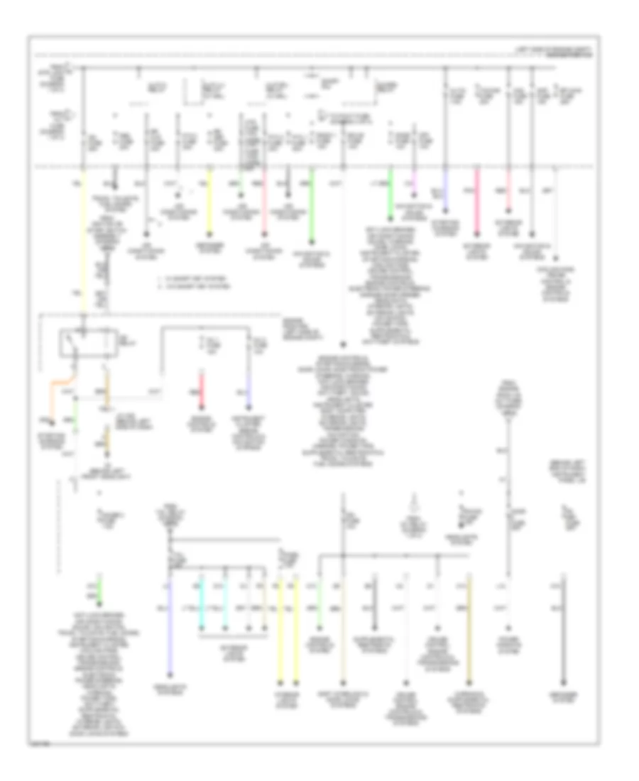 Power Distribution Wiring Diagram, Except Hybrid (2 of 3) for Toyota Highlander Limited 2010