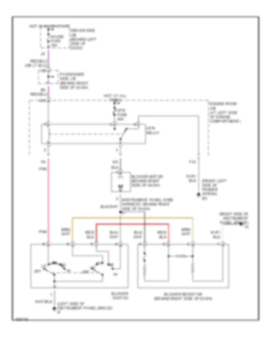 Heater Wiring Diagram for Toyota RAV4 EV 2002