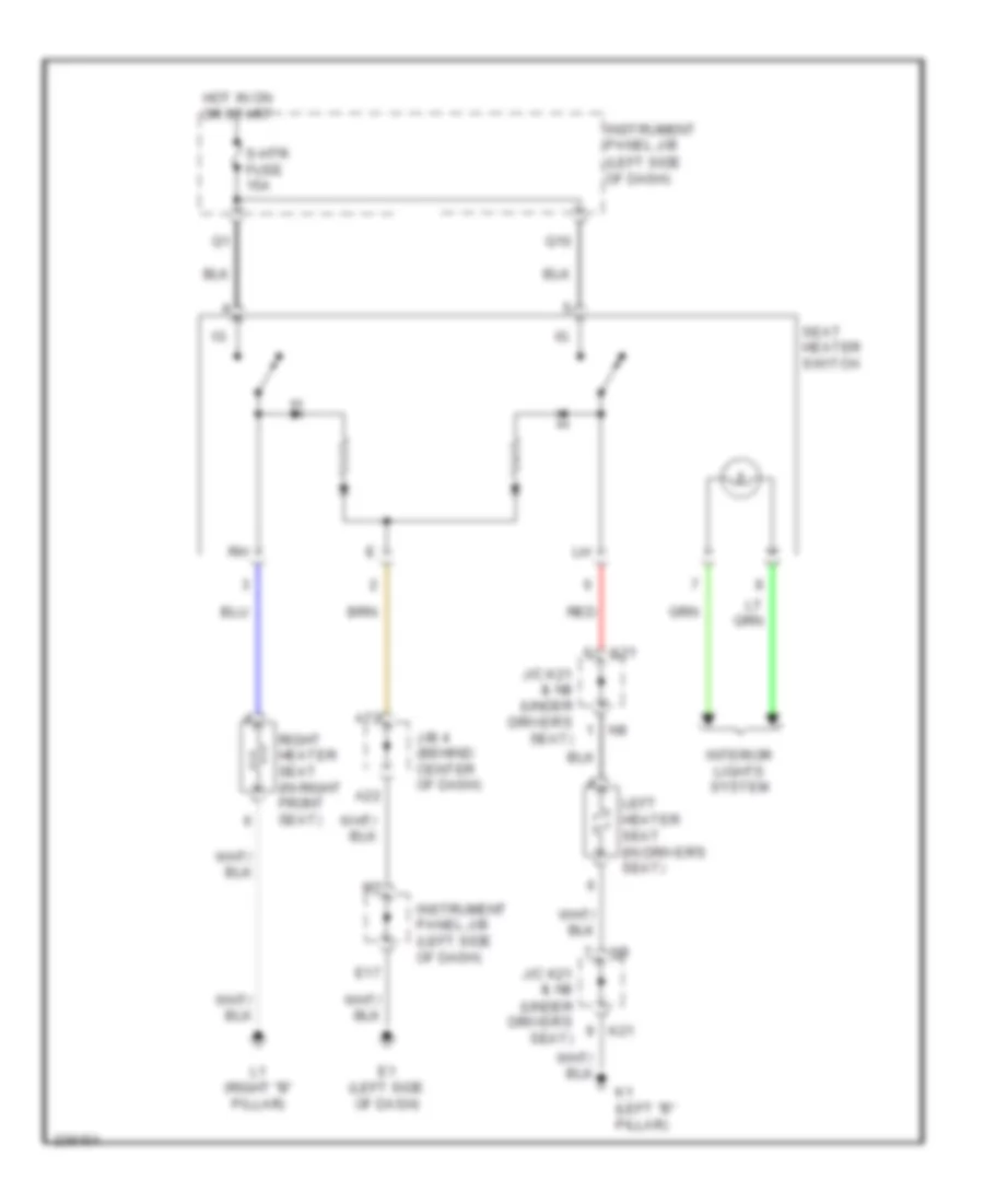 Heated Seats Wiring Diagram for Toyota RAV4 Sport 2006