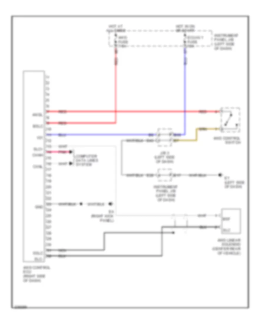 4WD Wiring Diagram for Toyota RAV4 Sport 2006